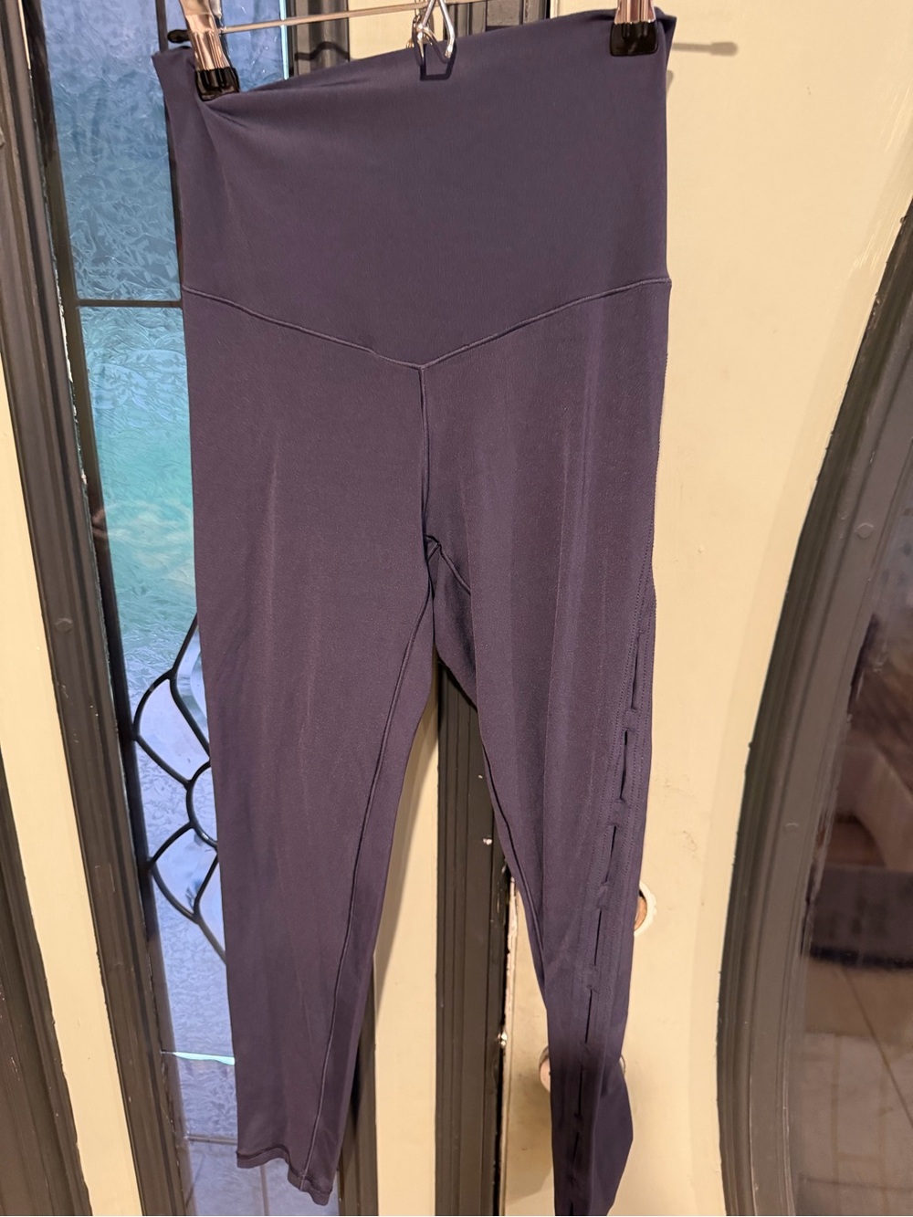 aerie Navy High-Waist Leggings with Side Cutouts